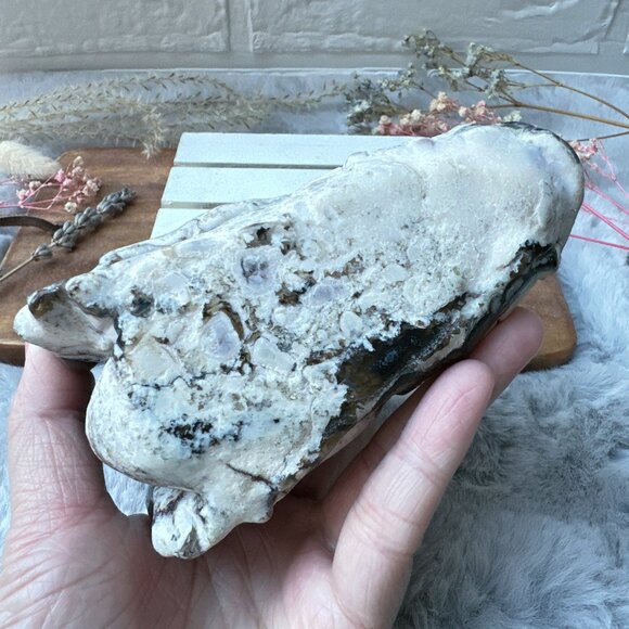 Gorgeous Volcano Agate Dragon Head/Skull Carving - Picture 5 of 7